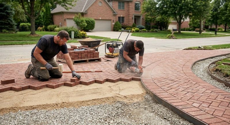 Brick Border Installation in Worcester, MA